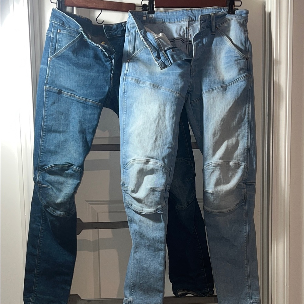 G-Star Men's Faded Blue Slim Jeans  BUNDLE